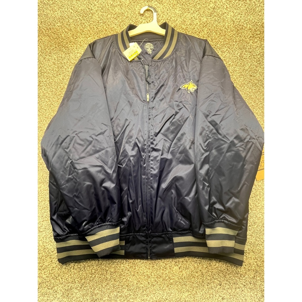 Rivalry Threads Bomber Jacket Mens L Navy NEW Montana State Bobcats Varsity